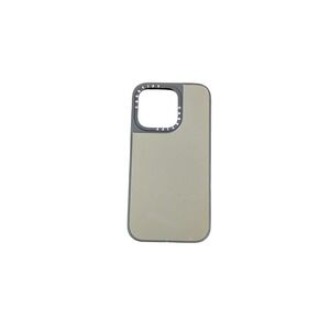 Mm1U CASETiFY‎ Mirror Case w/ Magsafe for iPhone 15 Pro - Silver w/ Black Bumper